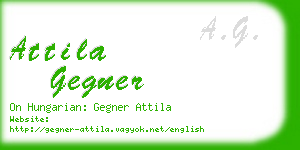 attila gegner business card